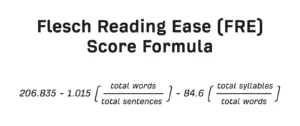Flesch Reading Ease formula
